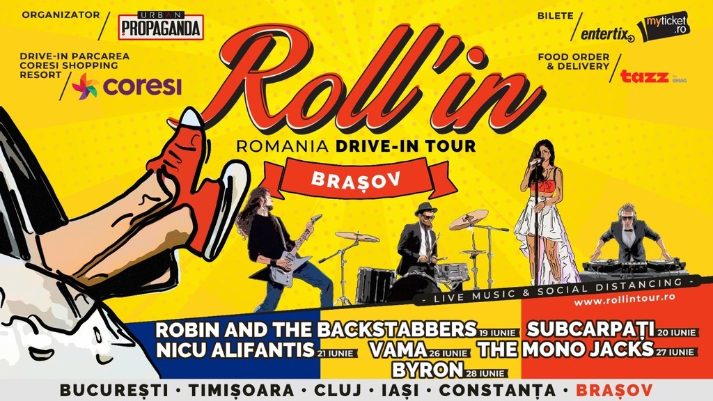 COMUNICAT DE PRESĂ ROLL’IN ROMÂNIA DRIVE-IN TOUR 2020