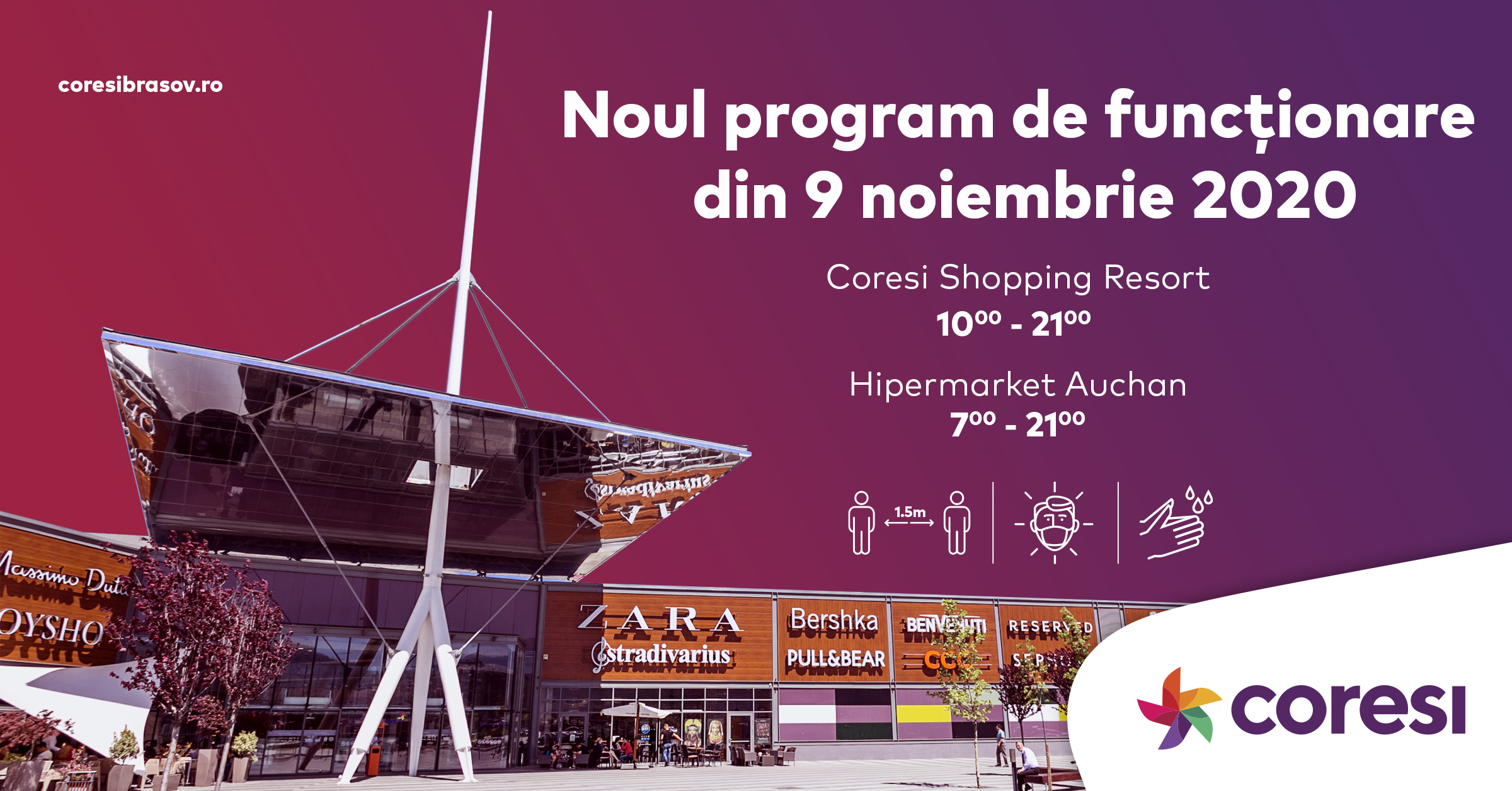 Descoperă noul program de funcționare Coresi și Auchan!